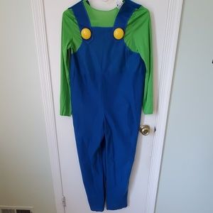 Super Mario's Luigi Costume Boys Size Lg (10-12)